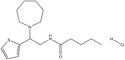 N-[2-(azepan-1-yl)-2-thiophen-2-ylethyl]pentanamide hydrochloride Structural