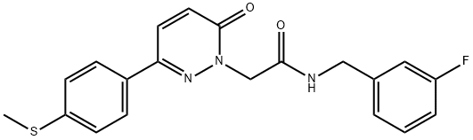 N-[(3-fluorophenyl)methyl]-2-[3-(4-methylsulfanylphenyl)-6-oxopyridazin-1-yl]acetamide Structural