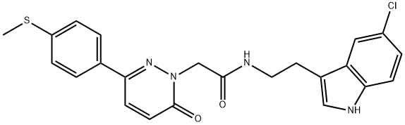 N-[2-(5-chloro-1H-indol-3-yl)ethyl]-2-[3-(4-methylsulfanylphenyl)-6-oxopyridazin-1-yl]acetamide Structural