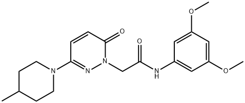 N-(3,5-dimethoxyphenyl)-2-[3-(4-methylpiperidin-1-yl)-6-oxopyridazin-1-yl]acetamide Structural