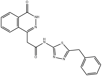 N-(5-benzyl-1,3,4-thiadiazol-2-yl)-2-(4-oxo-3H-phthalazin-1-yl)acetamide Structural