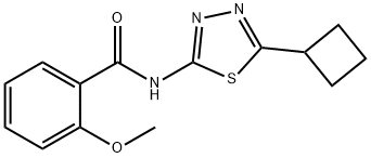 N-(5-cyclobutyl-1,3,4-thiadiazol-2-yl)-2-methoxybenzamide Structural