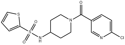 N-[1-(6-chloropyridine-3-carbonyl)piperidin-4-yl]thiophene-2-sulfonamide Structural