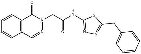 N-(5-benzyl-1,3,4-thiadiazol-2-yl)-2-(1-oxophthalazin-2-yl)acetamide Structural