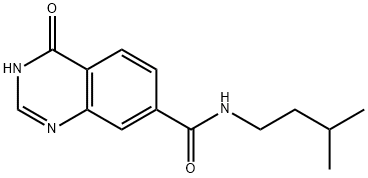 N-(3-methylbutyl)-4-oxo-1H-quinazoline-7-carboxamide Structural