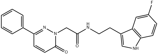 N-[2-(5-fluoro-1H-indol-3-yl)ethyl]-2-(6-oxo-3-phenylpyridazin-1-yl)acetamide Structural