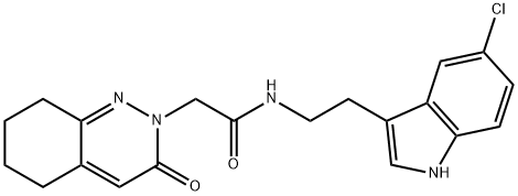 N-[2-(5-chloro-1H-indol-3-yl)ethyl]-2-(3-oxo-5,6,7,8-tetrahydrocinnolin-2-yl)acetamide Structural