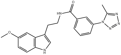 N-[2-(5-methoxy-1H-indol-3-yl)ethyl]-3-(5-methyltetrazol-1-yl)benzamide Structural