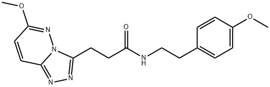 N-[2-(4-methoxyphenyl)ethyl]-3-(6-methoxy-[1,2,4]triazolo[4,3-b]pyridazin-3-yl)propanamide Structural