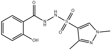 N'-(1,3-dimethylpyrazol-4-yl)sulfonyl-2-hydroxybenzohydrazide Structural