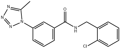 N-[(2-chlorophenyl)methyl]-3-(5-methyltetrazol-1-yl)benzamide Structural