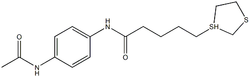 N-(4-acetamidophenyl)-5-(dithiolan-3-yl)pentanamide Structural