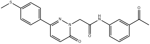 N-(3-acetylphenyl)-2-[3-(4-methylsulfanylphenyl)-6-oxopyridazin-1-yl]acetamide Structural