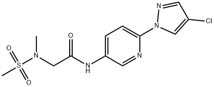 N-[6-(4-chloropyrazol-1-yl)pyridin-3-yl]-2-[methyl(methylsulfonyl)amino]acetamide Structural