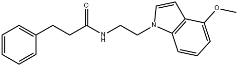 N-[2-(4-methoxyindol-1-yl)ethyl]-3-phenylpropanamide Structural