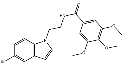 N-[2-(5-bromoindol-1-yl)ethyl]-3,4,5-trimethoxybenzamide Structural