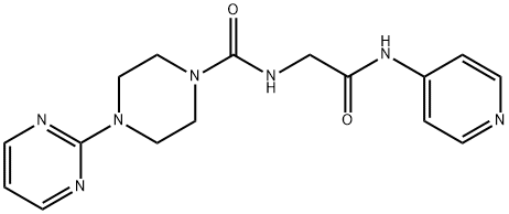 N-[2-oxo-2-(pyridin-4-ylamino)ethyl]-4-pyrimidin-2-ylpiperazine-1-carboxamide Structural