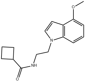 N-[2-(4-methoxyindol-1-yl)ethyl]cyclobutanecarboxamide Structural