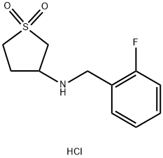 N-[(2-fluorophenyl)methyl]-1,1-dioxothiolan-3-amine hydrochloride Structural