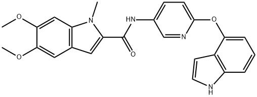 N-[6-(1H-indol-4-yloxy)pyridin-3-yl]-5,6-dimethoxy-1-methylindole-2-carboxamide Structural