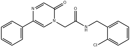 N-[(2-chlorophenyl)methyl]-2-(2-oxo-5-phenylpyrazin-1-yl)acetamide Structural