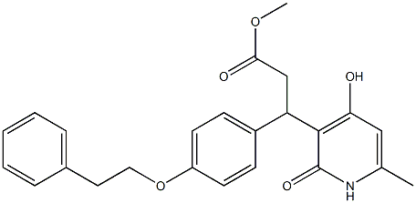 methyl 3-(4-hydroxy-6-methyl-2-oxo-1H-pyridin-3-yl)-3-[4-(2-phenylethoxy)phenyl]propanoate Structural