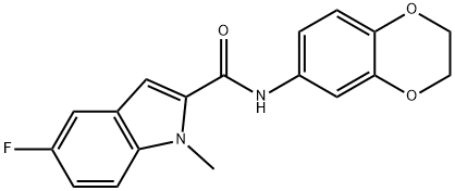 N-(2,3-dihydro-1,4-benzodioxin-6-yl)-5-fluoro-1-methylindole-2-carboxamide Structural