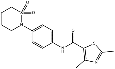 N-[4-(1,1-dioxothiazinan-2-yl)phenyl]-2,4-dimethyl-1,3-thiazole-5-carboxamide Structural