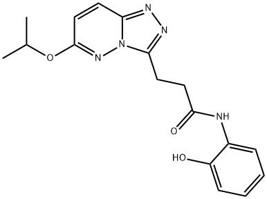 N-(2-hydroxyphenyl)-3-(6-propan-2-yloxy-[1,2,4]triazolo[4,3-b]pyridazin-3-yl)propanamide Structural