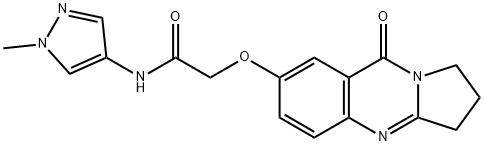 N-(1-methylpyrazol-4-yl)-2-[(9-oxo-2,3-dihydro-1H-pyrrolo[2,1-b]quinazolin-7-yl)oxy]acetamide Structural