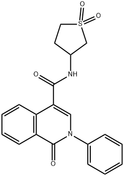 N-(1,1-dioxothiolan-3-yl)-1-oxo-2-phenylisoquinoline-4-carboxamide Structural