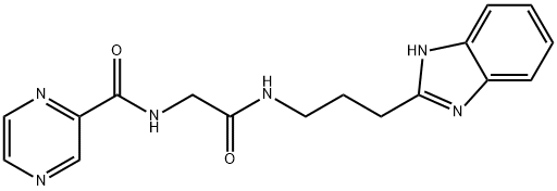 N-[2-[3-(1H-benzimidazol-2-yl)propylamino]-2-oxoethyl]pyrazine-2-carboxamide Structural