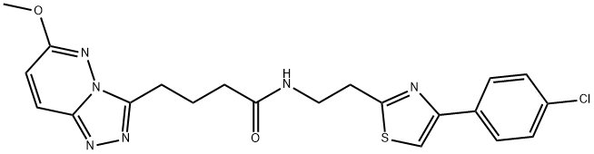 N-[2-[4-(4-chlorophenyl)-1,3-thiazol-2-yl]ethyl]-4-(6-methoxy-[1,2,4]triazolo[4,3-b]pyridazin-3-yl)butanamide Structural