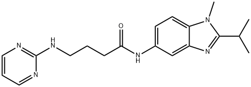 N-(1-methyl-2-propan-2-ylbenzimidazol-5-yl)-4-(pyrimidin-2-ylamino)butanamide Structural