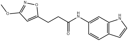 N-(1H-indol-6-yl)-3-(3-methoxy-1,2-oxazol-5-yl)propanamide Structural