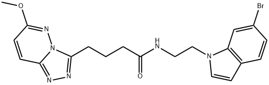 N-[2-(6-bromoindol-1-yl)ethyl]-4-(6-methoxy-[1,2,4]triazolo[4,3-b]pyridazin-3-yl)butanamide Structural