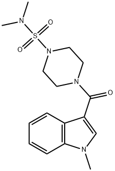 N,N-dimethyl-4-(1-methylindole-3-carbonyl)piperazine-1-sulfonamide Structural