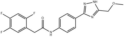 N-[4-[5-(methoxymethyl)-1H-1,2,4-triazol-3-yl]phenyl]-2-(2,4,5-trifluorophenyl)acetamide Structural