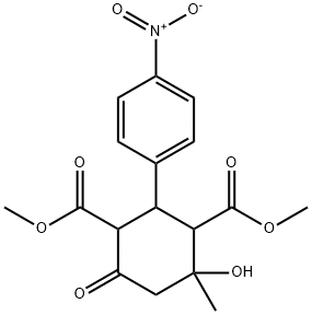 dimethyl 4-hydroxy-4-methyl-2-(4-nitrophenyl)-6-oxocyclohexane-1,3-dicarboxylate Structural