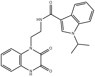 N-[2-(2,3-dioxo-4H-quinoxalin-1-yl)ethyl]-1-propan-2-ylindole-3-carboxamide Structural