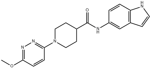 N-(1H-indol-5-yl)-1-(6-methoxypyridazin-3-yl)piperidine-4-carboxamide Structural
