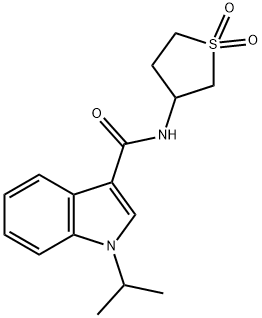 N-(1,1-dioxothiolan-3-yl)-1-propan-2-ylindole-3-carboxamide Structural