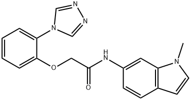 N-(1-methylindol-6-yl)-2-[2-(1,2,4-triazol-4-yl)phenoxy]acetamide Structural