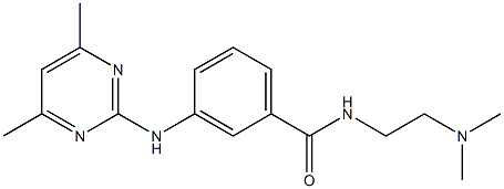 N-[2-(dimethylamino)ethyl]-3-[(4,6-dimethylpyrimidin-2-yl)amino]benzamide Structural