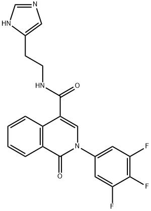 N-[2-(1H-imidazol-5-yl)ethyl]-1-oxo-2-(3,4,5-trifluorophenyl)isoquinoline-4-carboxamide Structural