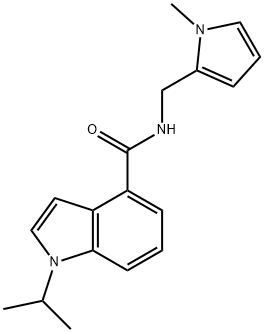 N-[(1-methylpyrrol-2-yl)methyl]-1-propan-2-ylindole-4-carboxamide Structural