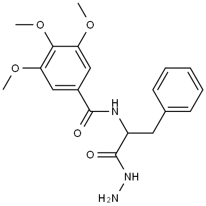 N-(1-hydrazinyl-1-oxo-3-phenylpropan-2-yl)-3,4,5-trimethoxybenzamide Structural