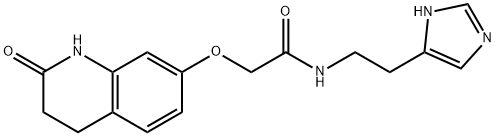 N-[2-(1H-imidazol-5-yl)ethyl]-2-[(2-oxo-3,4-dihydro-1H-quinolin-7-yl)oxy]acetamide Structural