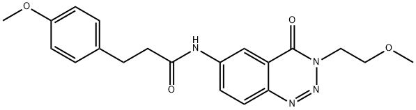 N-[3-(2-methoxyethyl)-4-oxo-1,2,3-benzotriazin-6-yl]-3-(4-methoxyphenyl)propanamide Structural