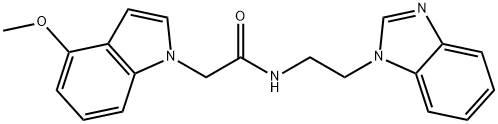 N-[2-(benzimidazol-1-yl)ethyl]-2-(4-methoxyindol-1-yl)acetamide Structural